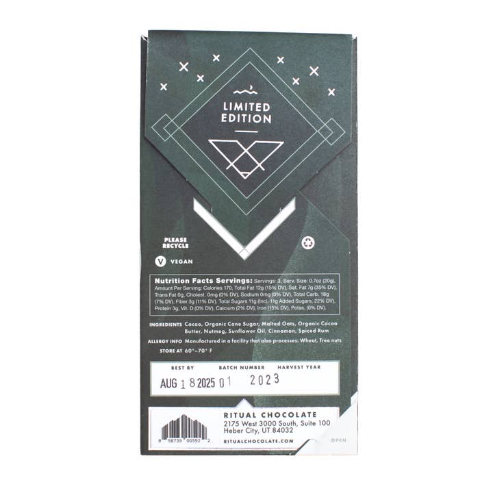 Ritual Chocolate - Wholesale Chocolate - Limited Edition - Eggnog Bar