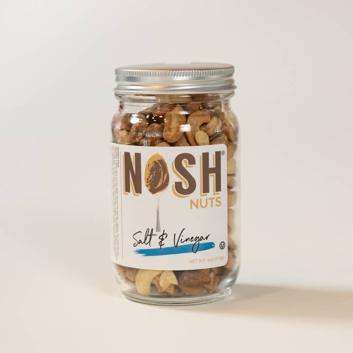 Salt & Vinegar Cashews 4oz for wholesale by NOSH Butters