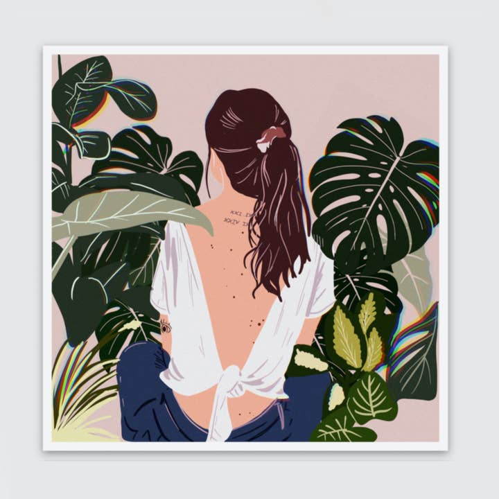 Magnet - Plantlady, Monstera, fridge magnet, deco for wholesale by plantyintroverts