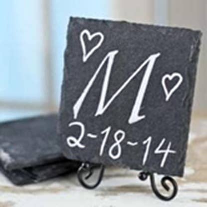 Factory Direct Craft – Engroshandel Bordskånere – Sæt med 4 firkantede naturlige skiferunderlag -6