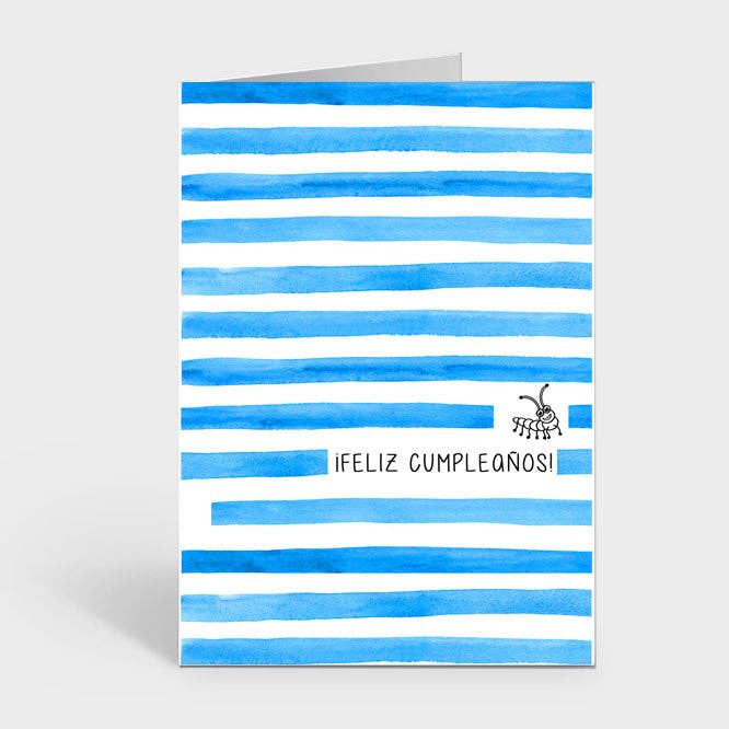 Carte de félicitations bleue Palanquin Feliz Cumpleaños - Critter Collection pour la vente par Palanquin