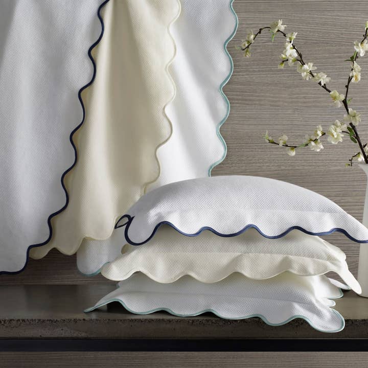 Home Treasures Linens - Wholesale Bedding Pillowcase/Sham - Honeycomb Sham (Scalloped Flange)
