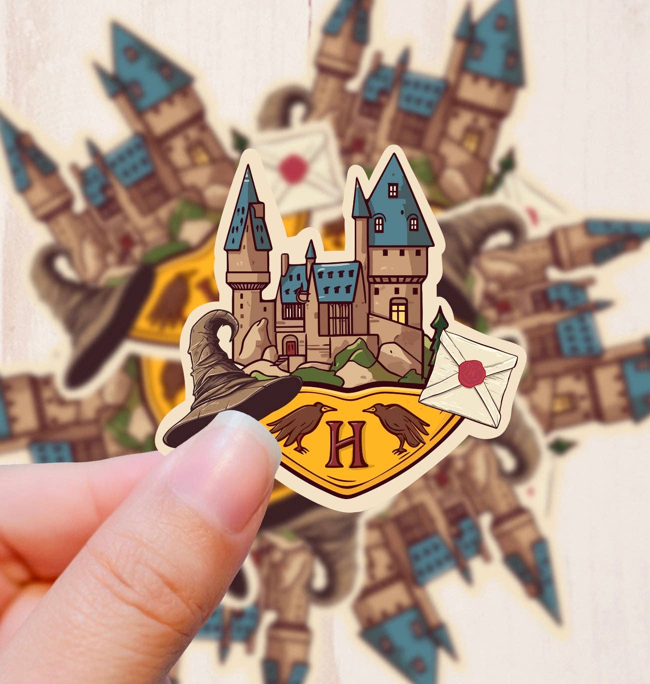 Graceful Darkness, LLC - Vente Autocollant - Autocollant en vinyle inspiré de Harry Potter, château de Poudlard0