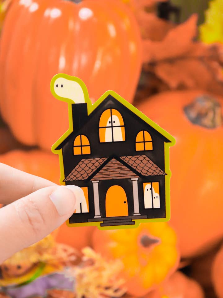 Haunted House | Glossy Waterproof Vinyl Sticker for wholesale by Day Dreamer Studios