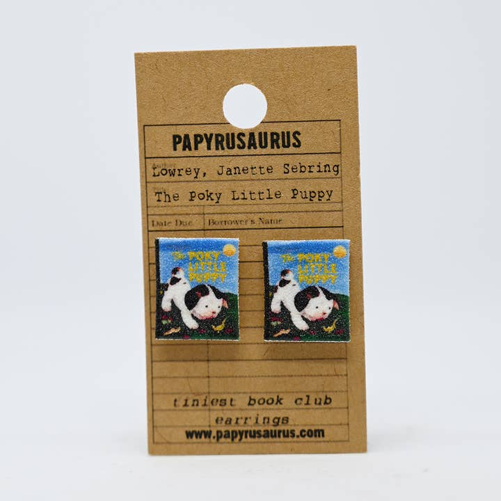 Les plus petites boucles d'oreilles du Book Club - The Poky Little Puppy pour la vente par Papyrusaurus
