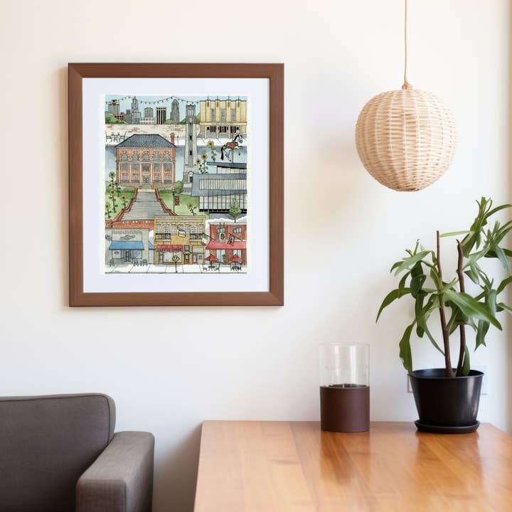 Papermill Creative - Wholesale Art Print - NC State, Raleigh North Carolina watercolor art print1