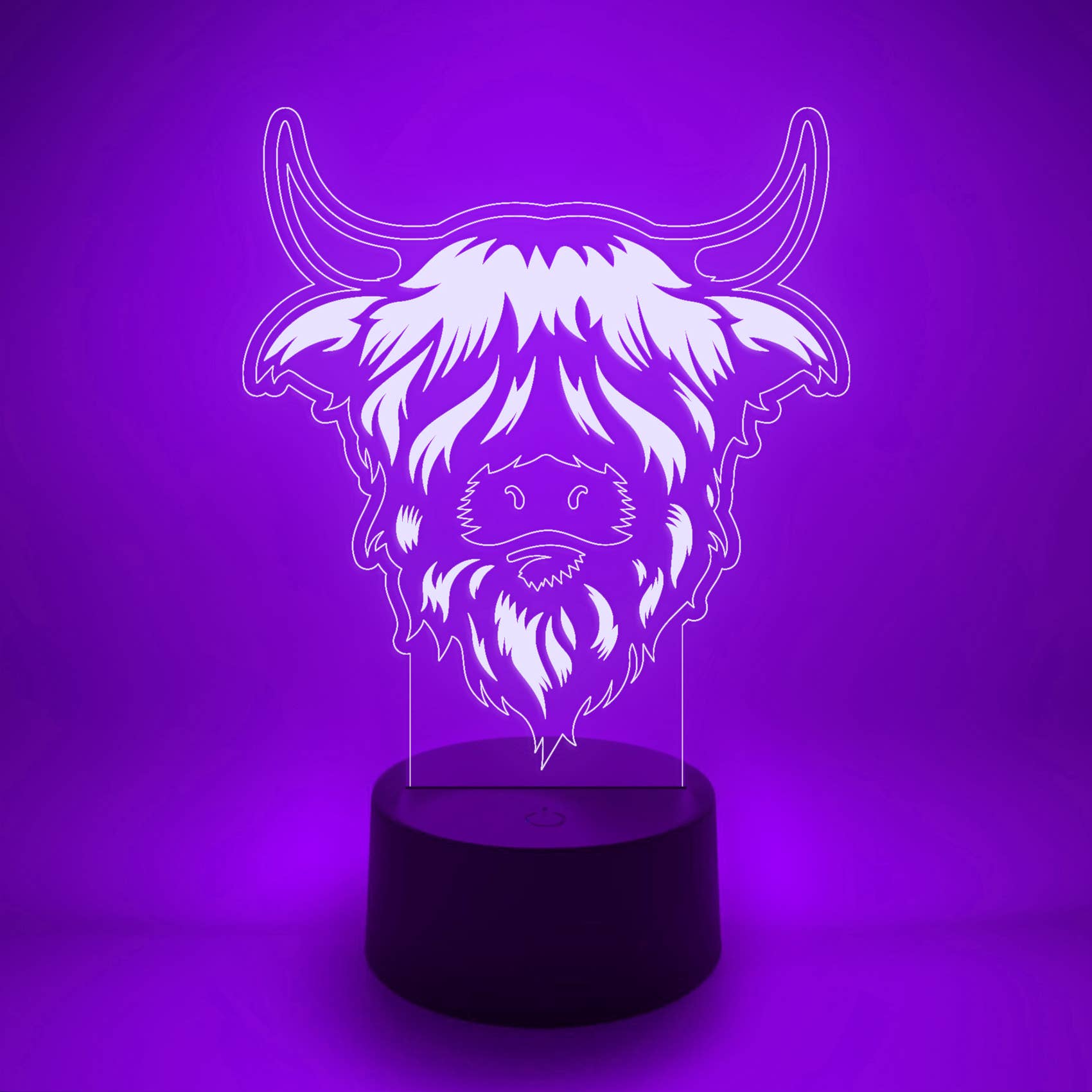 The 308 Collective - Vente Lampes d'appoint/de bureau - Lampe LED Highland Cow | Cadeaux pour les éleveurs et les éleveurs5