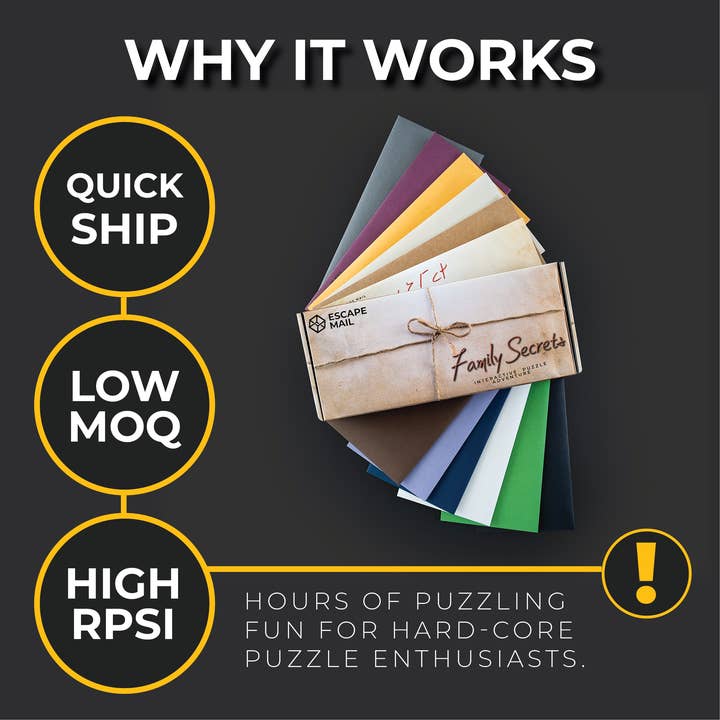 Escape Mail - Wholesale Board Game - Family Secrets (full series): Family-Friendly Escape Game 2