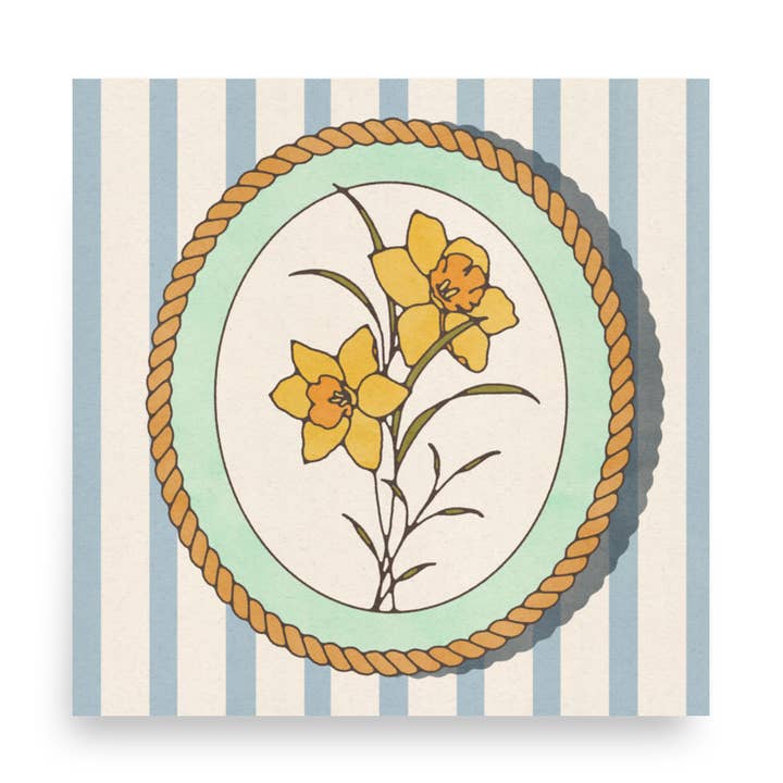 8x8 Daffodil Art Print for wholesale by Brooke Finally