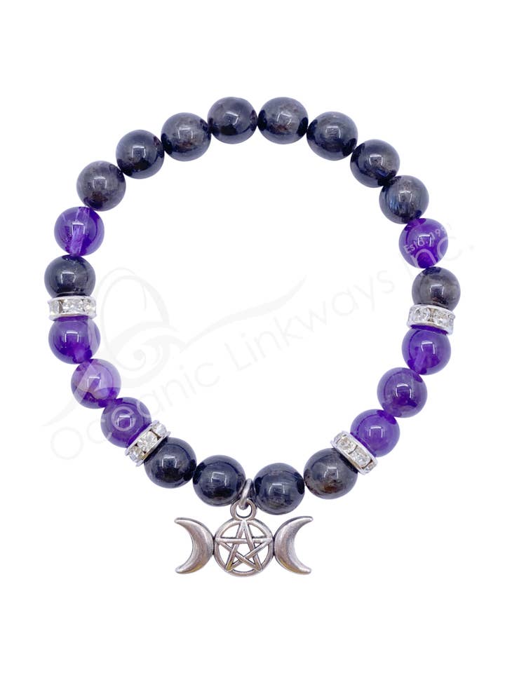 (PUL)SERRA - NUUMITE & AMETISTA TRIPLA LUA (8-8,5 M) por atacado de Oceanic Linkways Inc