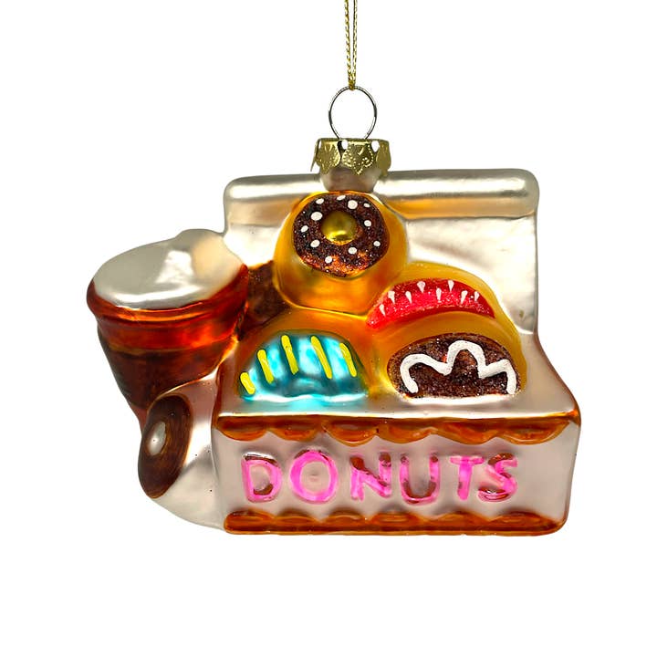 Donutdoos Kerstornament – Glazen Feestdecoratie voor wholesale door Noel Box