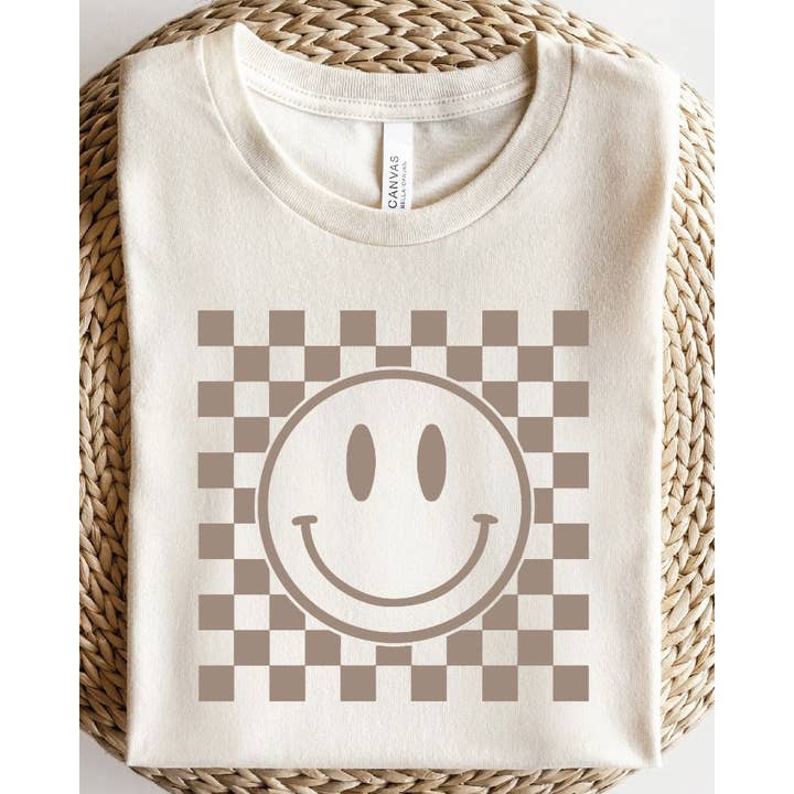 Smiley met geruite achtergrond voor wholesale door Peach Closet