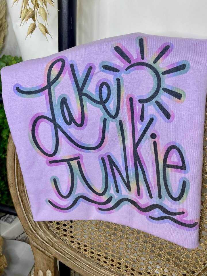 Gildan Lilac Lake Junkie (T-Shirt) for wholesale on Faire