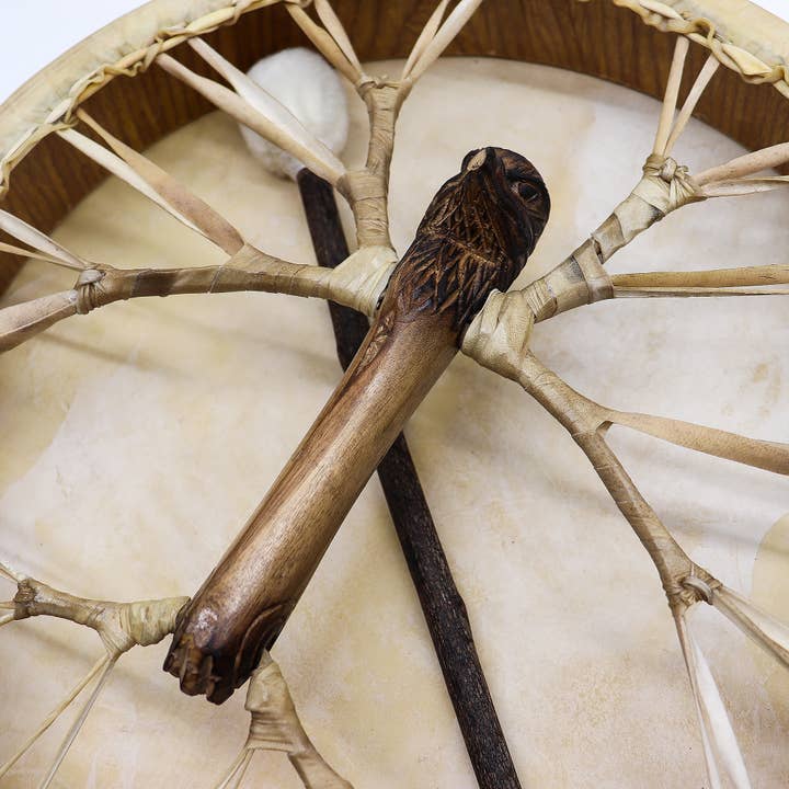 Ancient Wisdom – wholesale Musical instrument – Spirit of the Eagle - Shaman Drum & Stick- Tunable - 40cm1