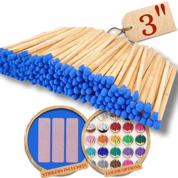 Matches USA - Wholesale Matches - 3" Color Wooden Safety Matches Match Bulk7