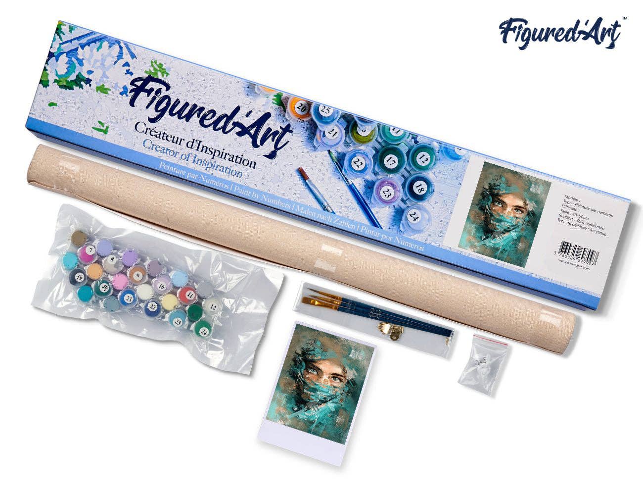 Figured'Art - Wholesale DIY Craft Kit - Paint by numbers Beautiful Eyes4