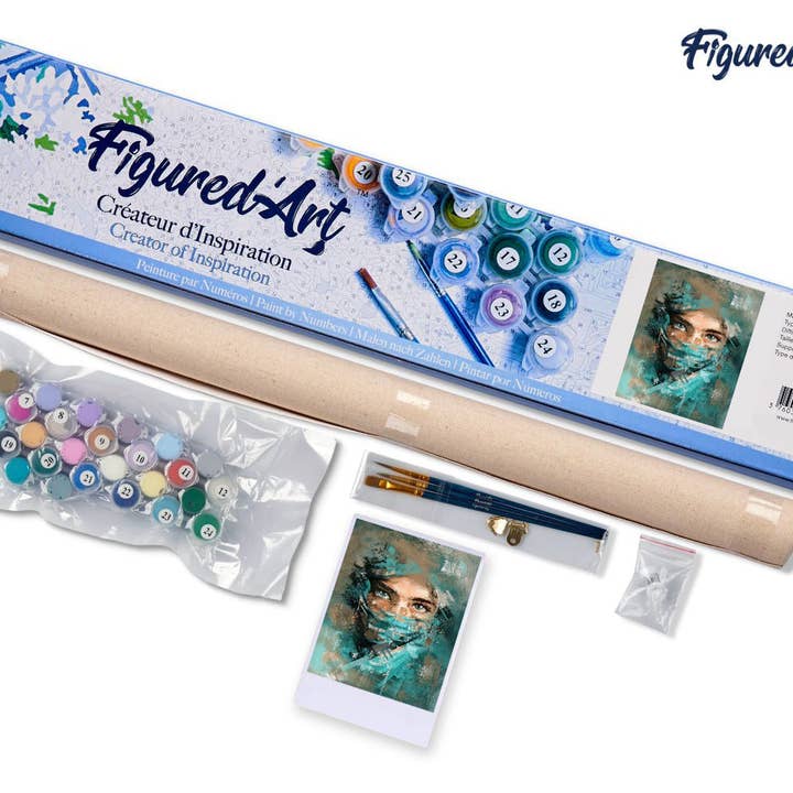 Figured'Art - Vente Kit de bricolage - Peinture par numéros Regard envoûtant4