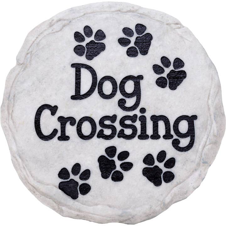 Spoontiques, Inc - Wholesale Stepping Stone - Dog Crossing Stepping Stone