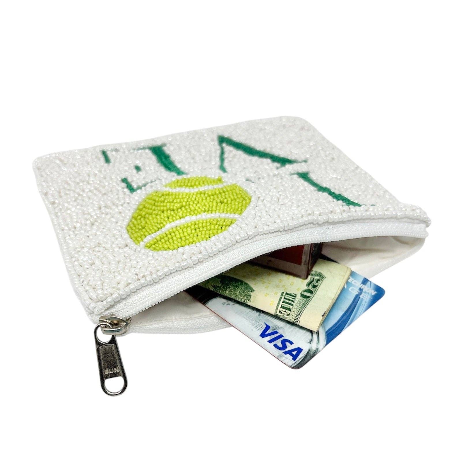 Twine and Love - Wholesale Coin Purse - Women's - Love Tennis Beaded Coin Purse2