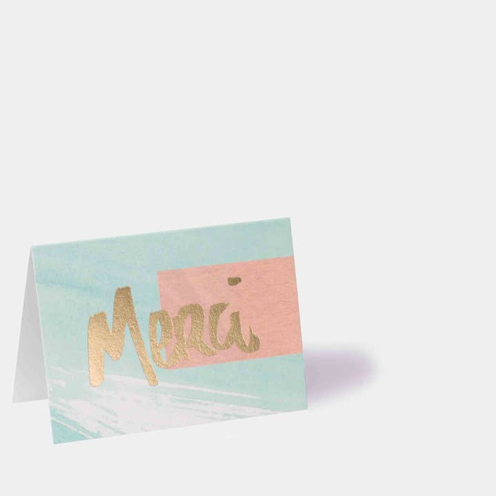 Merci Note Card for wholesale by TAAB London
