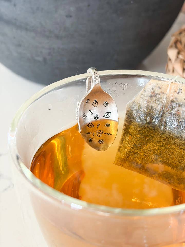 Tea Bag Hook Vintage Baby Spoon for wholesale by The Sassy Barn