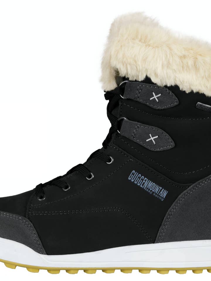 GUGGEN MOUNTAIN B-Ware HPC56 Stivali Invernali da Donna in Vera Pelle Foderati con Pelliccia Sintetica Impermeabili con Membrana per la vendita all'ingrosso da parte di GUGGEN Mountain