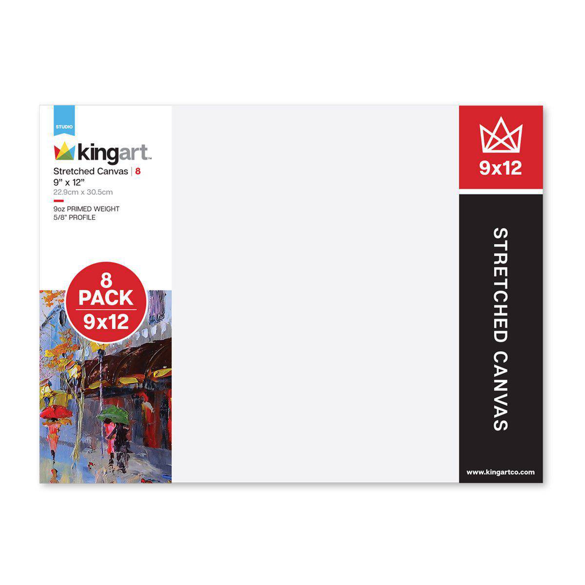 KINGART - Wholesale Painting Paper - Stretched Canvas 9x12 8 pc4