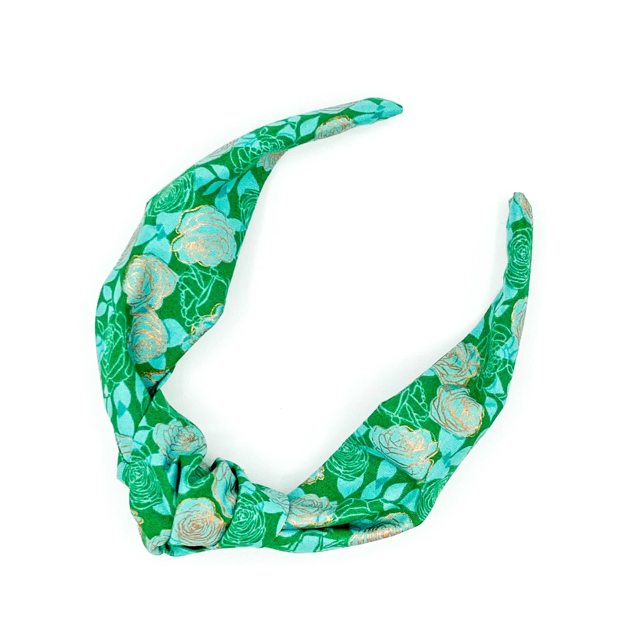 Wee Joys - Wholesale Fashion Headband - Women's - Top Knot Alice Band | Metallic Floral3