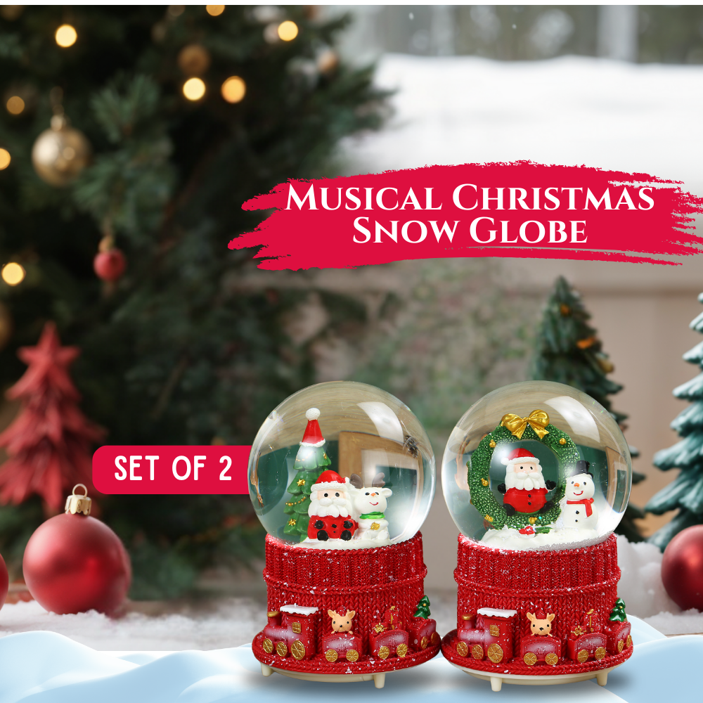 SINT - Wholesale Snow Globe - SINT Christmas Musical Glittering Water Snow Globe | Set of 212