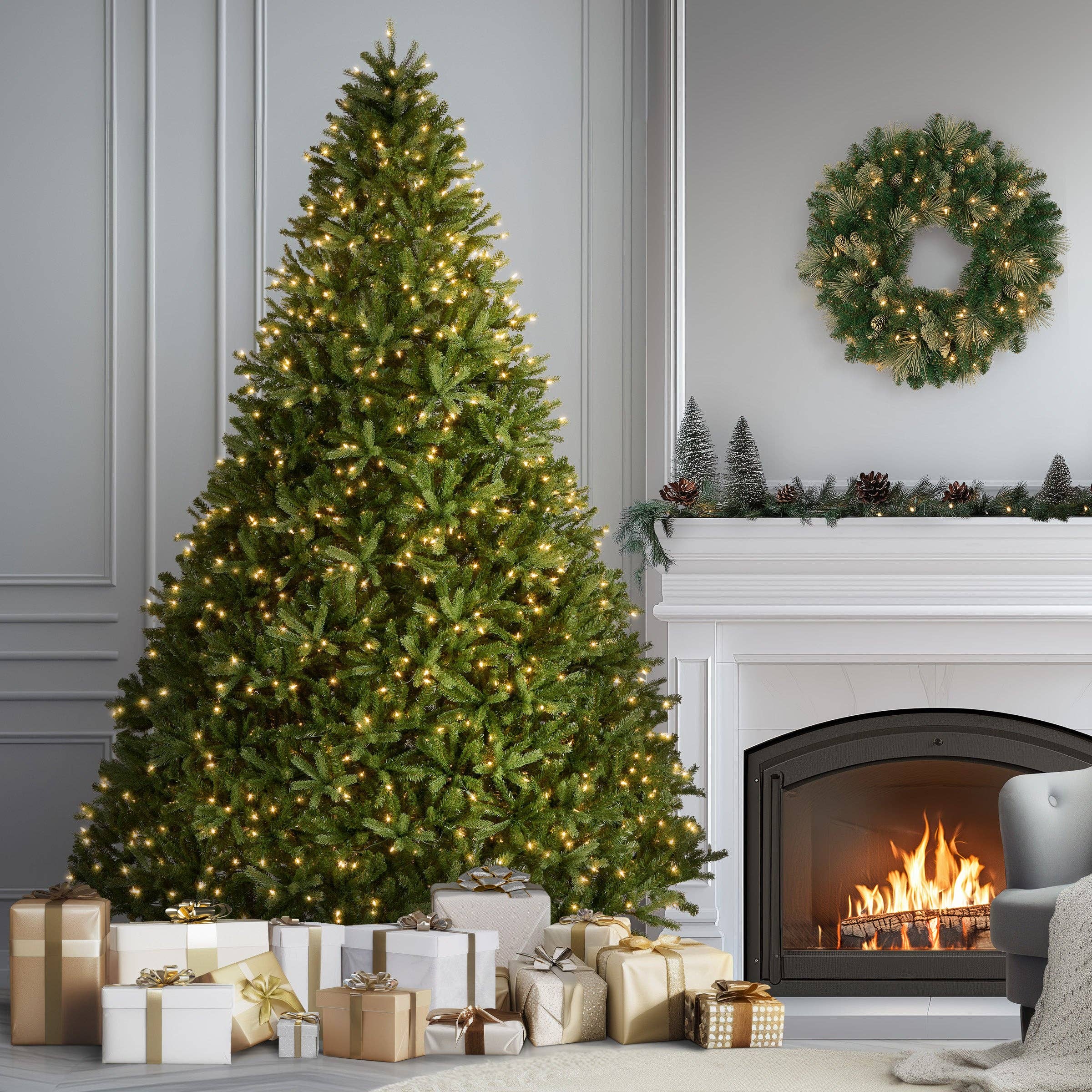 National Tree Company - Wholesale Artificial Christmas Tree - 9 ft. Pre-Lit Jersey Fraser Fir Tree with Clear Lights2
