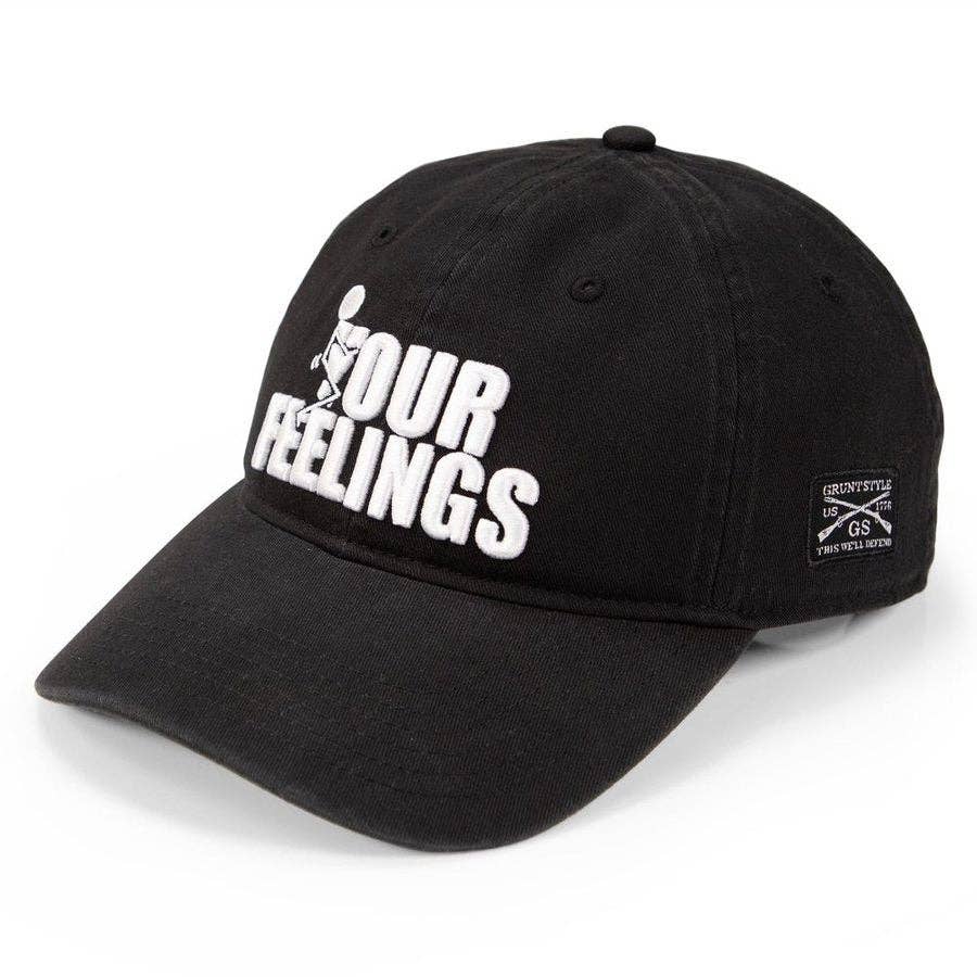 Grunt Style - Wholesale Baseball Cap - Men's - F*ck Your Feelings Dad Hat - Black1