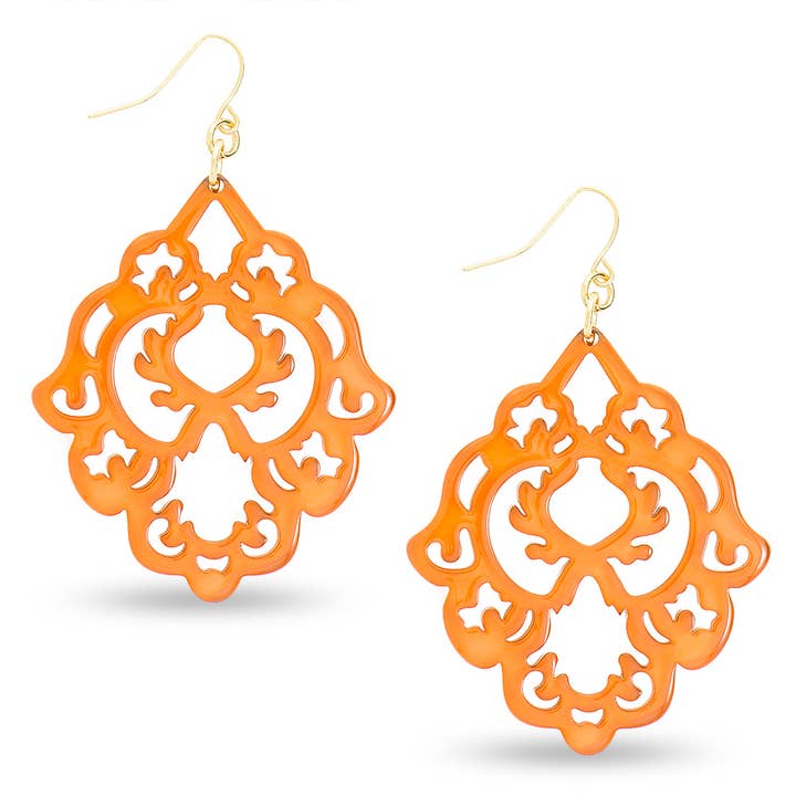 ZENZII Jewelry - Wholesale Dangle Earrings - Just Scroll With It Resin Acrylic Drop Earring