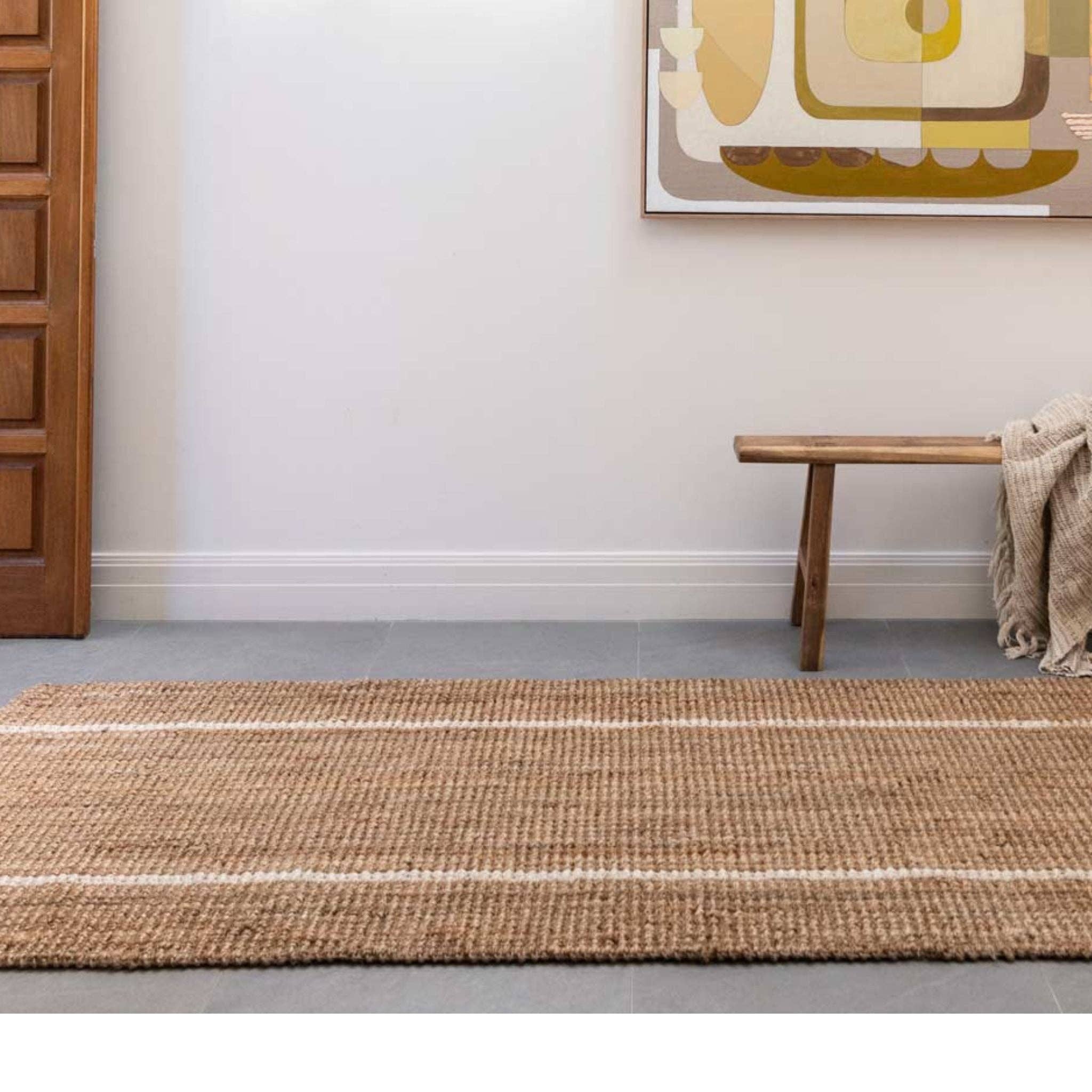 North Avalon - Wholesale Runner Rug - Robinson | Stripe Jute Bouclé Runner3