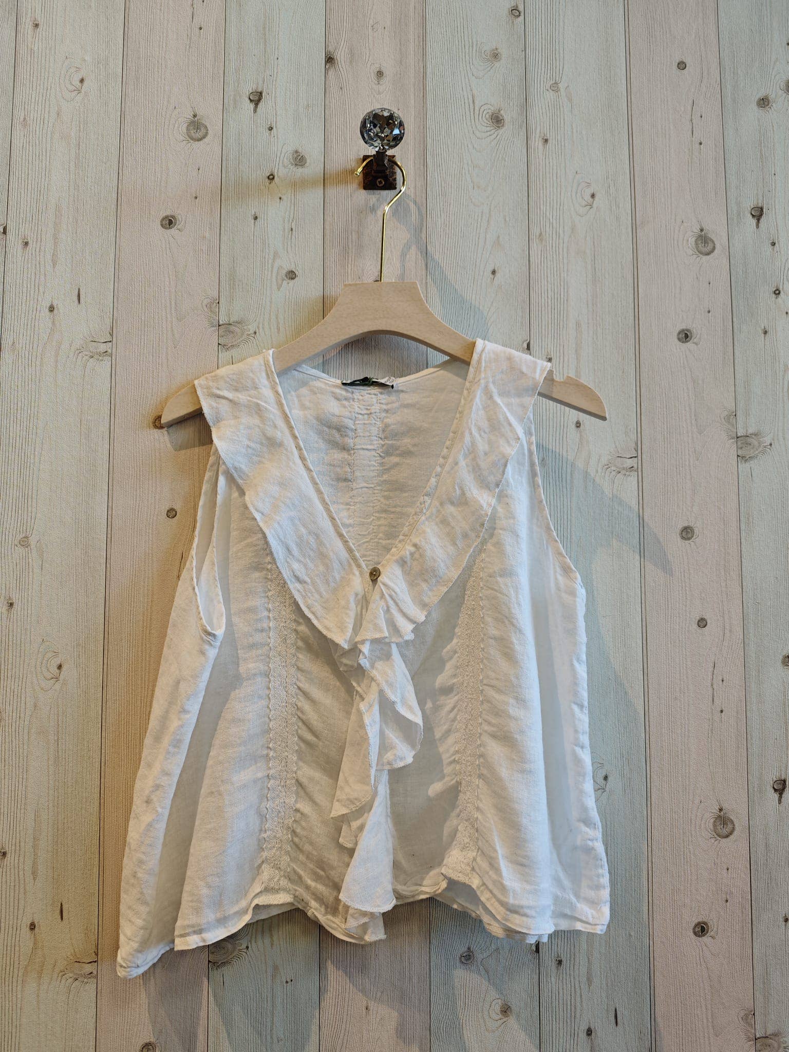 Linen & More - Vente Chemisier – femme - Blouse sans manches en lin 100%1