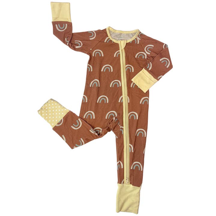 Tatum & Trace - Wholesale Jumpsuit - Baby - Boho Rainbows Bamboo Romper