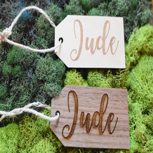 Wood Gift Tag - Name - Wall Woodworks Company