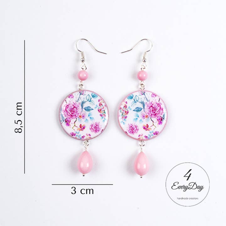 4everyday Handmade - Wholesale Dangle Earrings - Earrings: Rose2