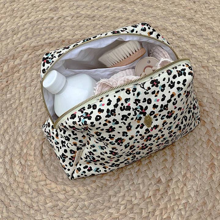 Milinane - Vente Trousse de toilette – femme - Trousse de beauté - JADE - Leopard