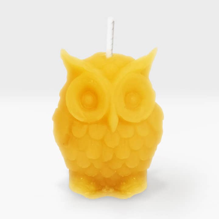 Cute Mini Owl Novelty Candle, 1.75x1.25" Tall for wholesale by Gammys Beezwax Candles