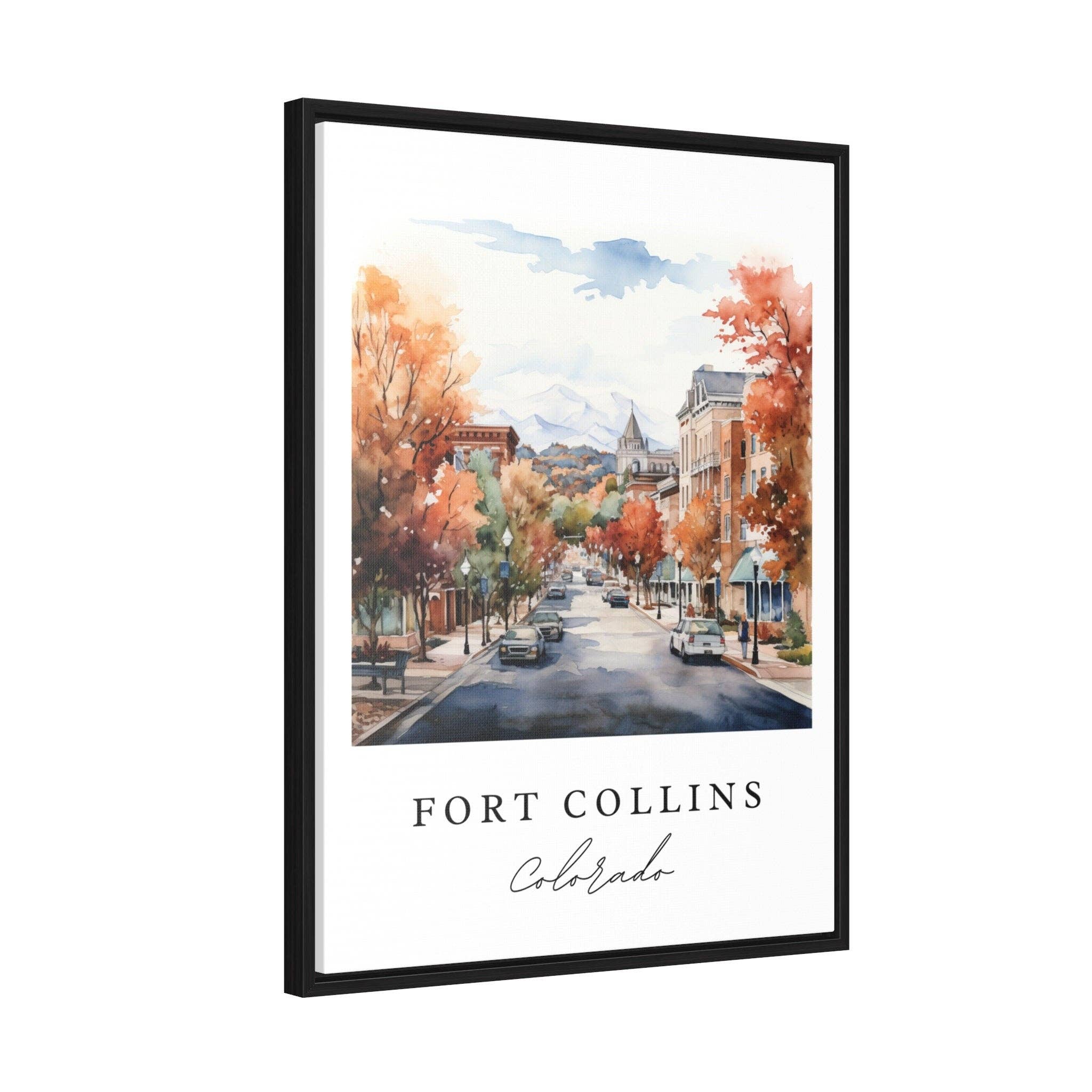 Premium Travel Art - Wholesale Art Print - Fort Collins CO wall art - Colorado, Fort Collins poster print, Fort Collins Wedding gift, Birthday present, Custom Text, Perfect Gift2