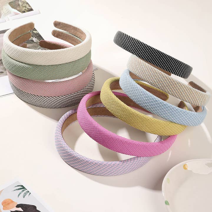 PLAID PATTERN HAIR HOOP_CWAHA0225 for wholesale by ACCITY