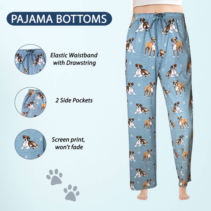 E&S Pets - Wholesale Sleepwear Bottom - Women's - Boxer Pajama Bottoms - Pet Lover Pajama Pants1