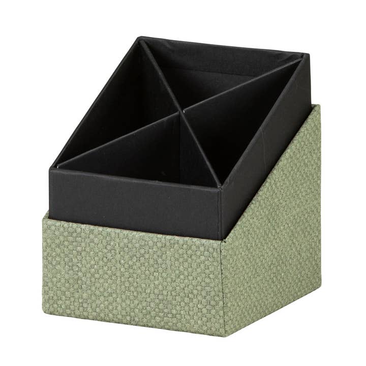 S.O.H.O. Pen Holder 4 Compartments 8.6X10X8.6cm Sage Green for wholesale by Rössler Papier