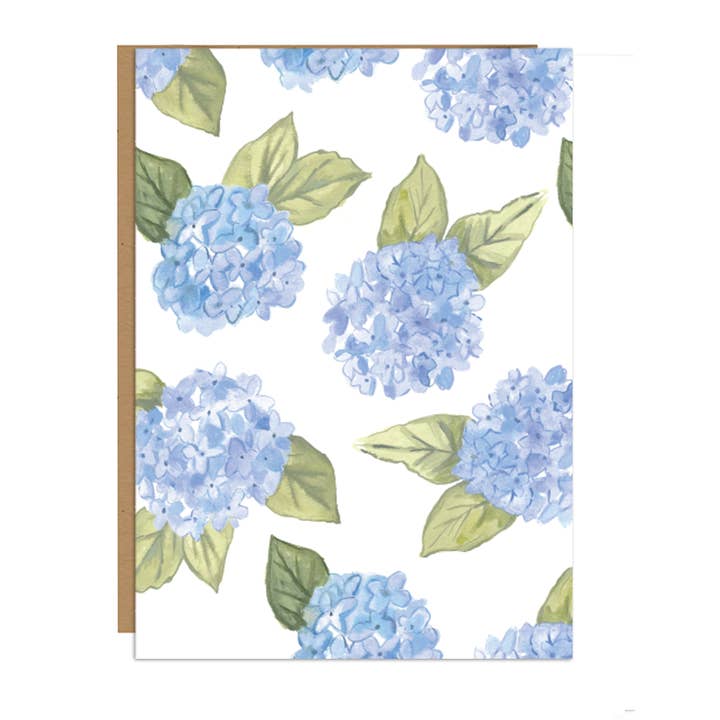 Tarjeta de felicitación mini de cumpleaños feliz hortensia azul para venta al por mayor de Jessica Frasz Studio