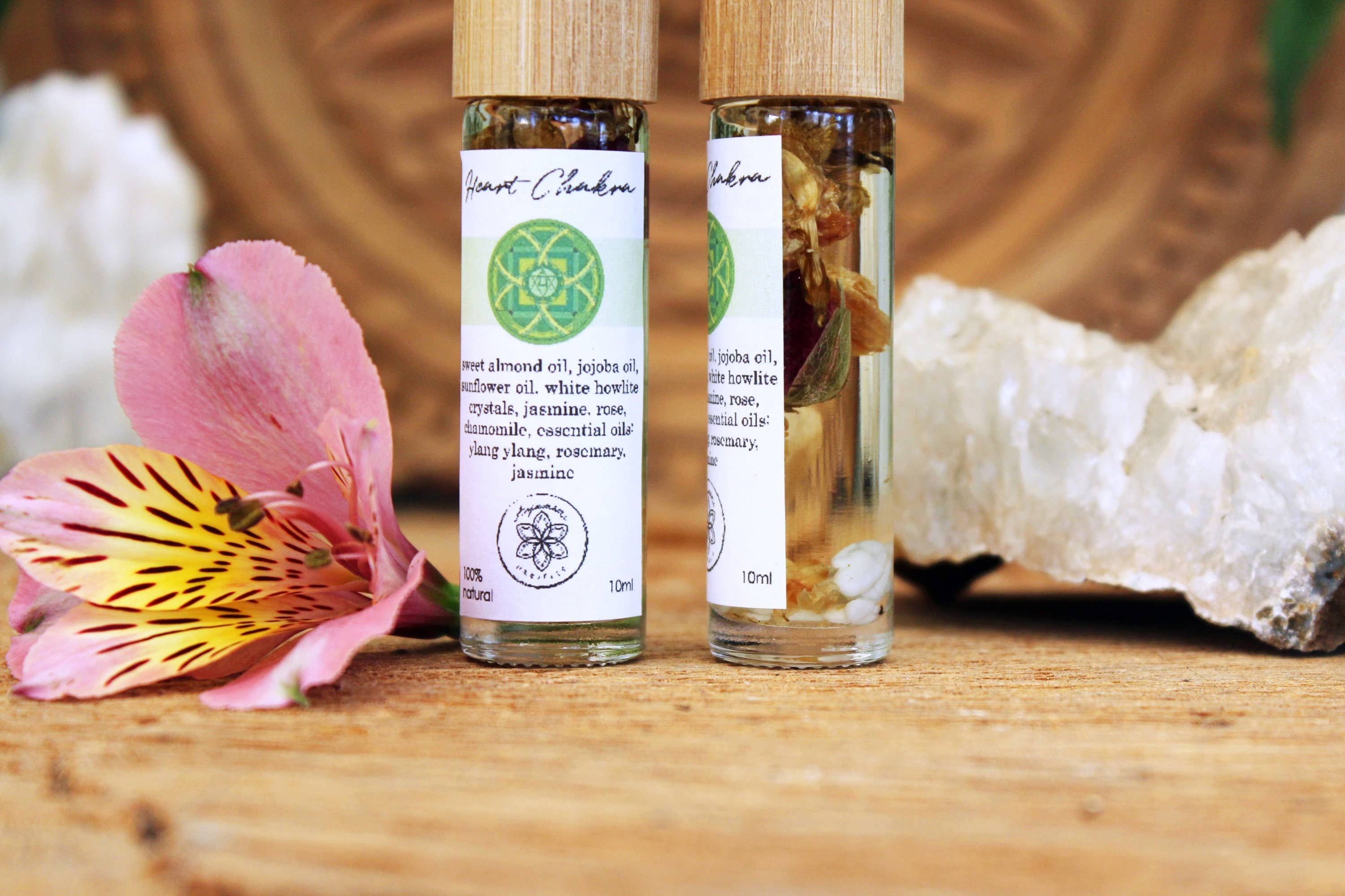 Ayamani Naturals - Vendita all'ingrosso Olio essenziale - Olio Roll On Chakra del Cuore, Cristalli Erbe & Oli Essenziali3