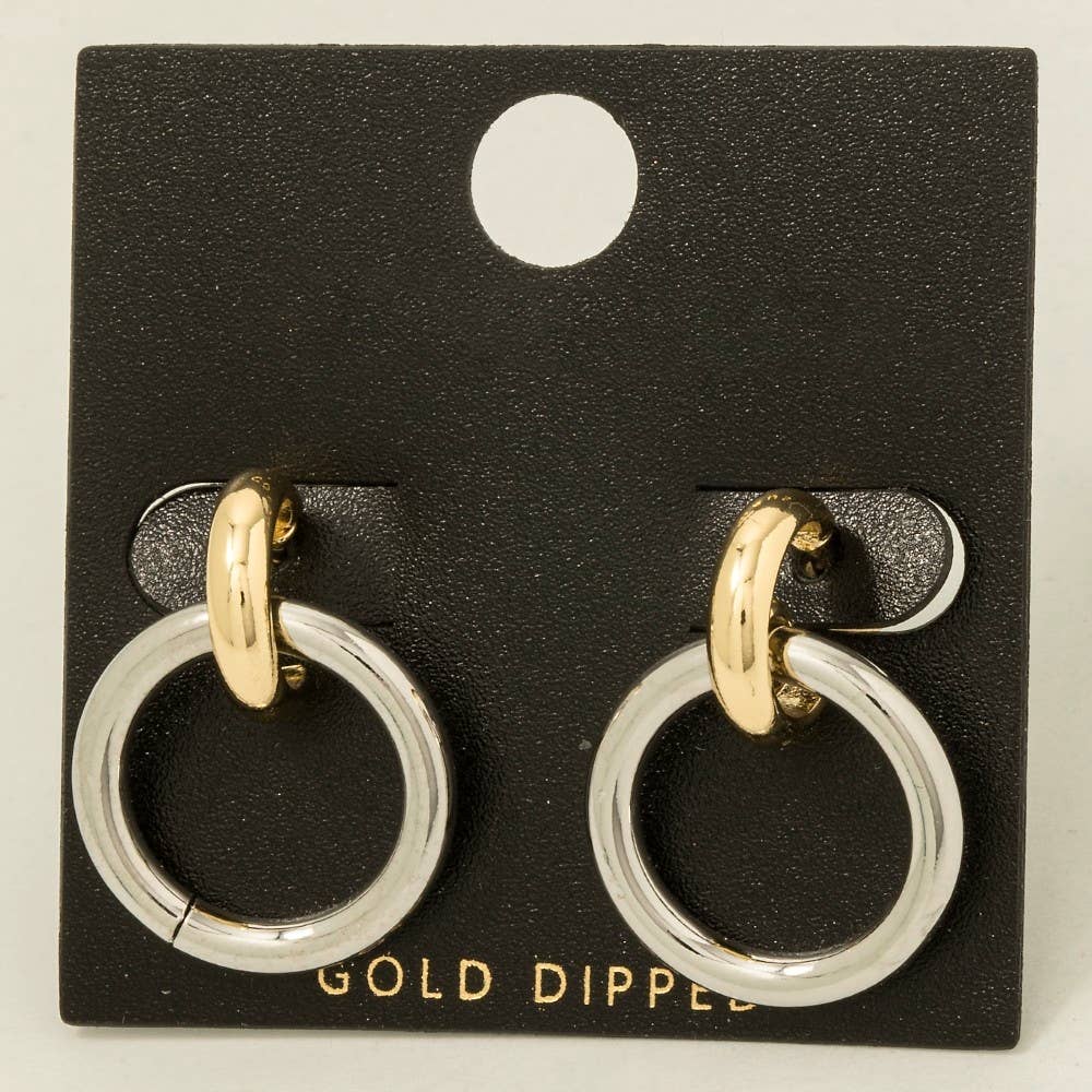 DEUX TONS Créoles bicolores en or trempé en vente sur Faire1