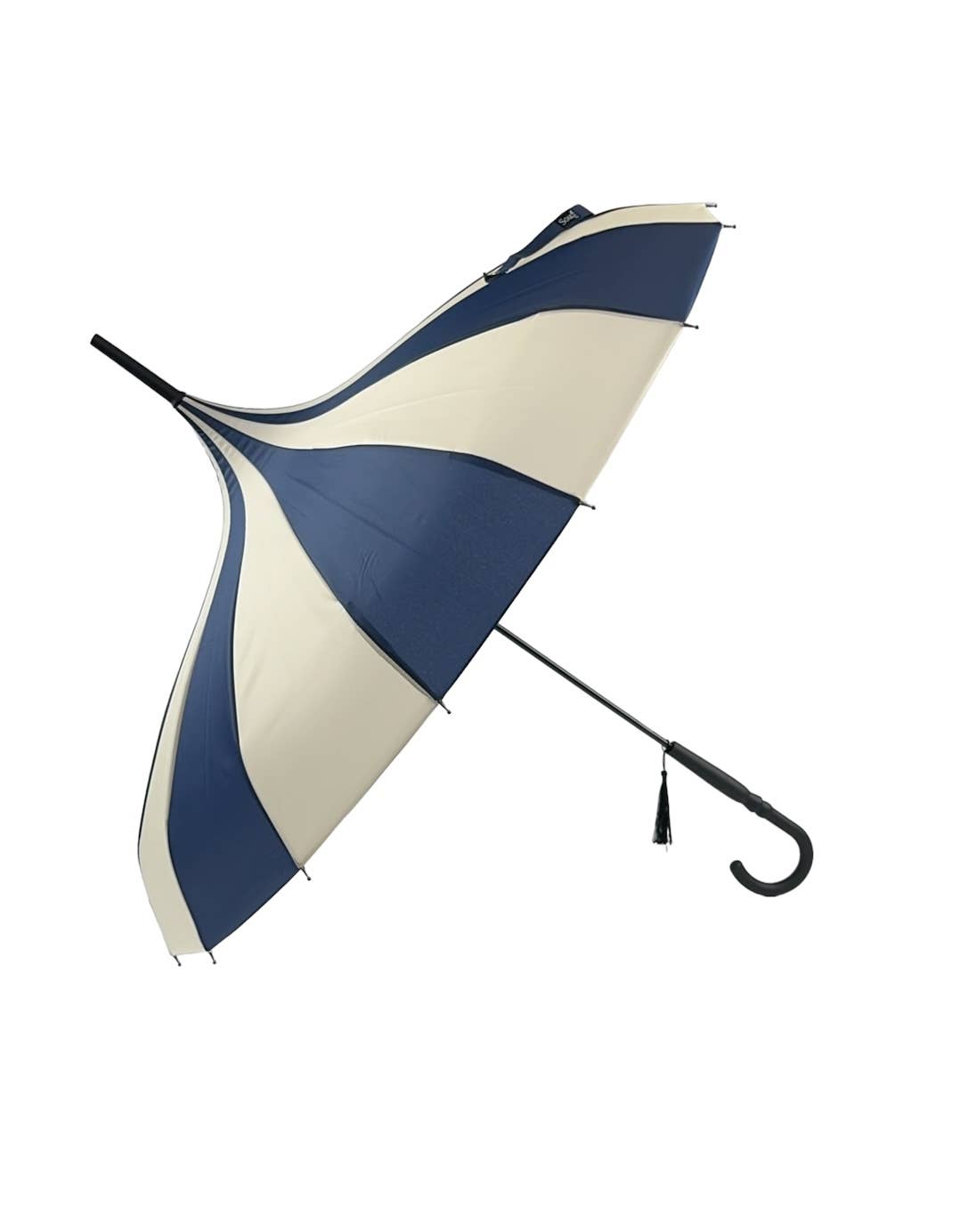 Soake - Wholesale Paraplu - Dames - Soake Boutique klassieke pagode-paraplu in marineblauw en crème3