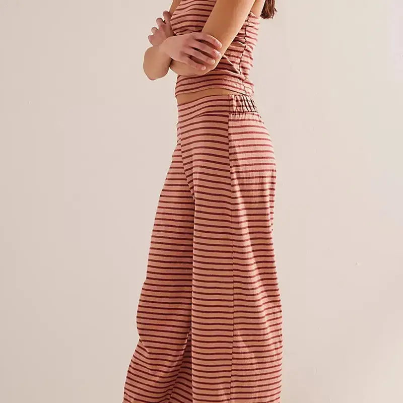 safistyle - Wholesale Lounge Set - Women's - Strapless Striped Casual Top Set22