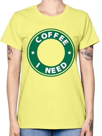 kaffe jeg har brug for g 794# - kaffe - Missy T-Shirt for engroshandel hos tshirt unlimited