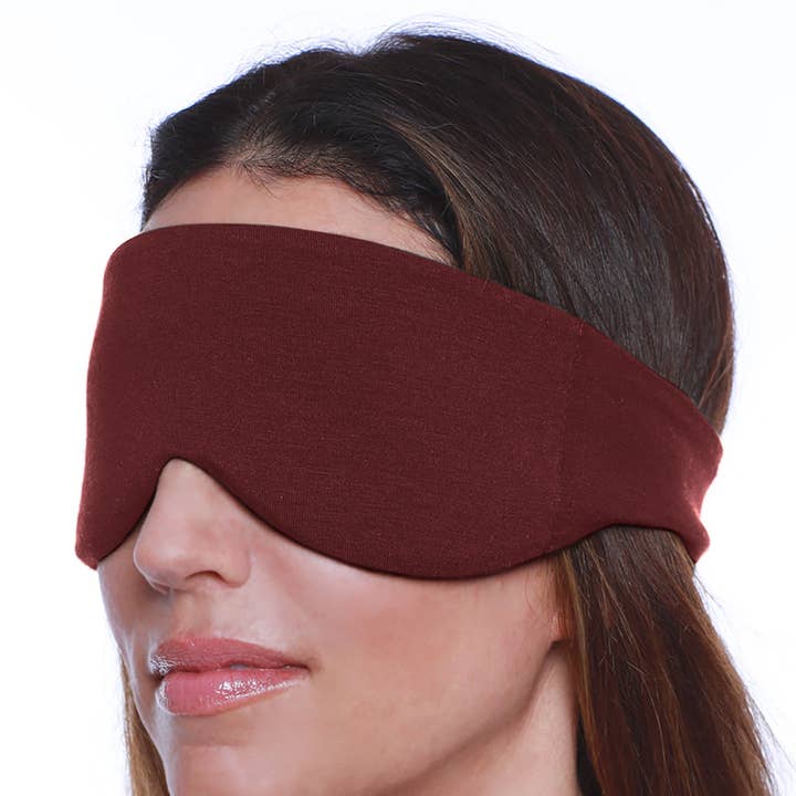 Escape Sleep Mask in Cabernet Red for wholesale by HappyLuxe